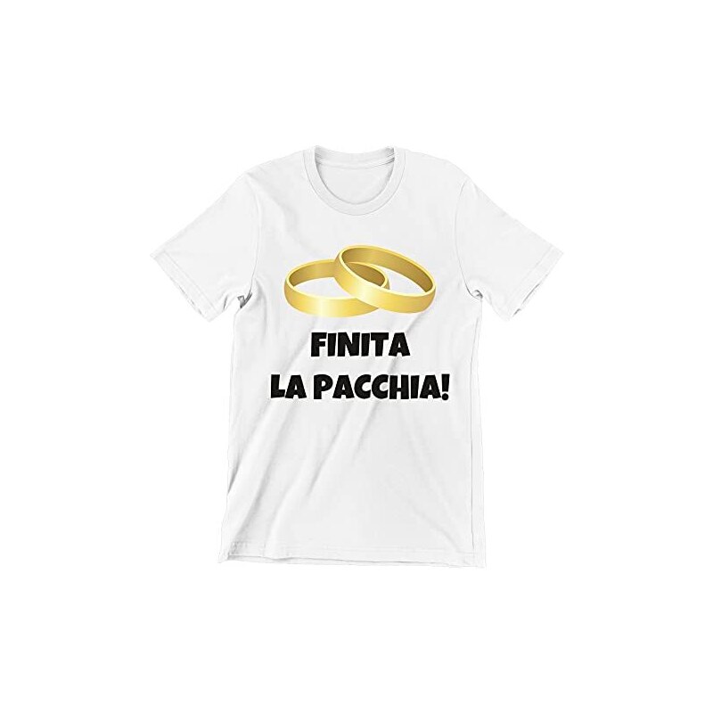 T-Shirt Addio Al Celibato Per Sposo – Maglietta Bianca Con Stampa – Gadget Per Feste (Taglia S) - 4
