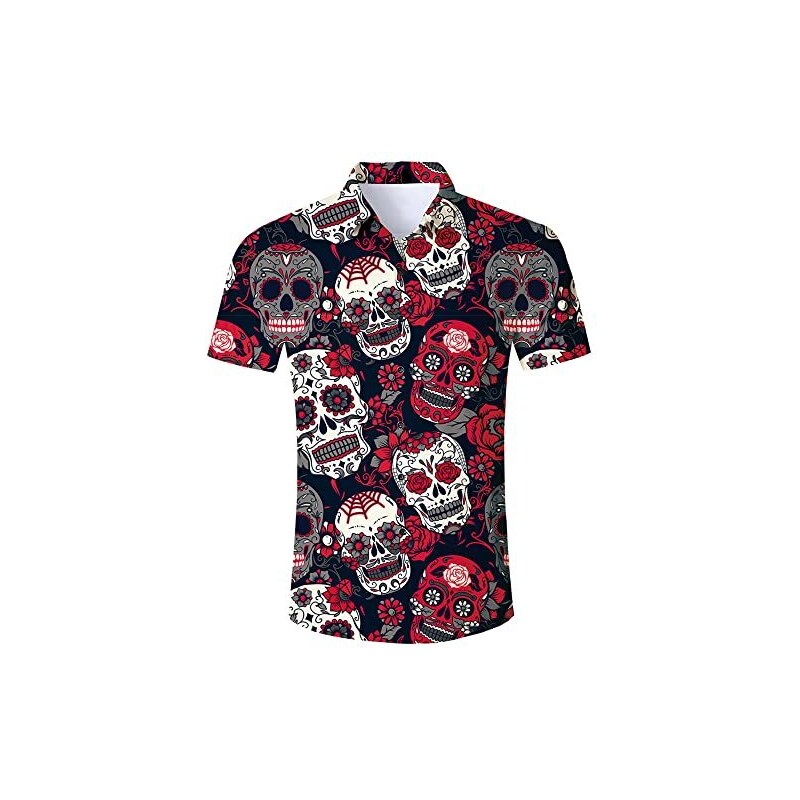 Camicia Hawaiana Uomo APTRO - Maniche Corte, Stampa Floreale, Taglie Forti S-5XL, Estiva