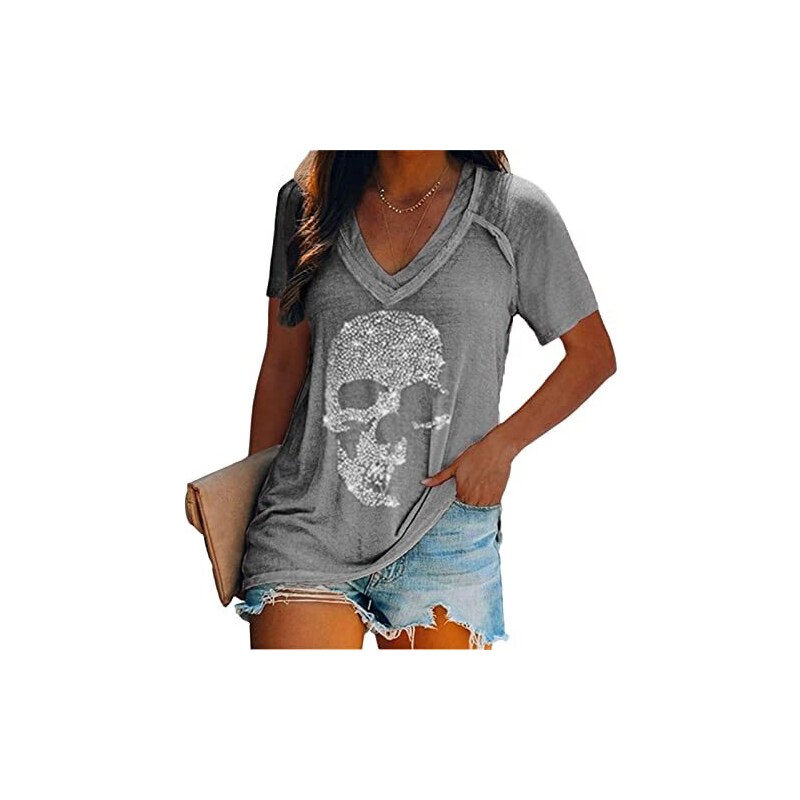 Maglietta Donna Girasole Estiva - T-Shirt Maniche Corte Casual In Cotone Misto - Foto 6