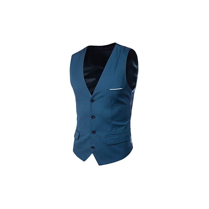 GILETTE MONOPETTO IN RASO BLU