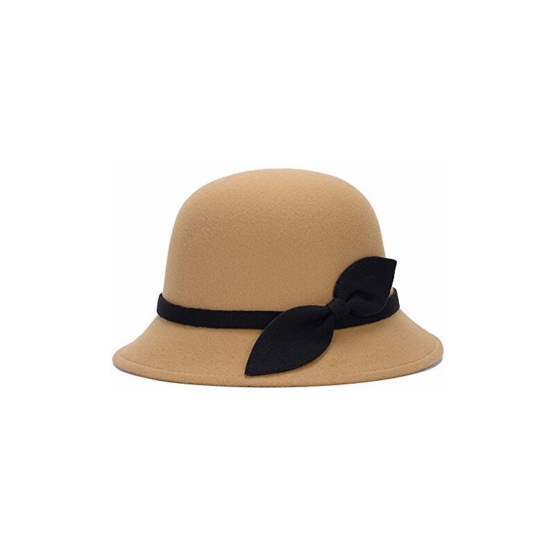 Chapeau Melon Cloche En Feutre Pour Femmes - Style Vintage Derby - Taille Adjustable 55-60cm