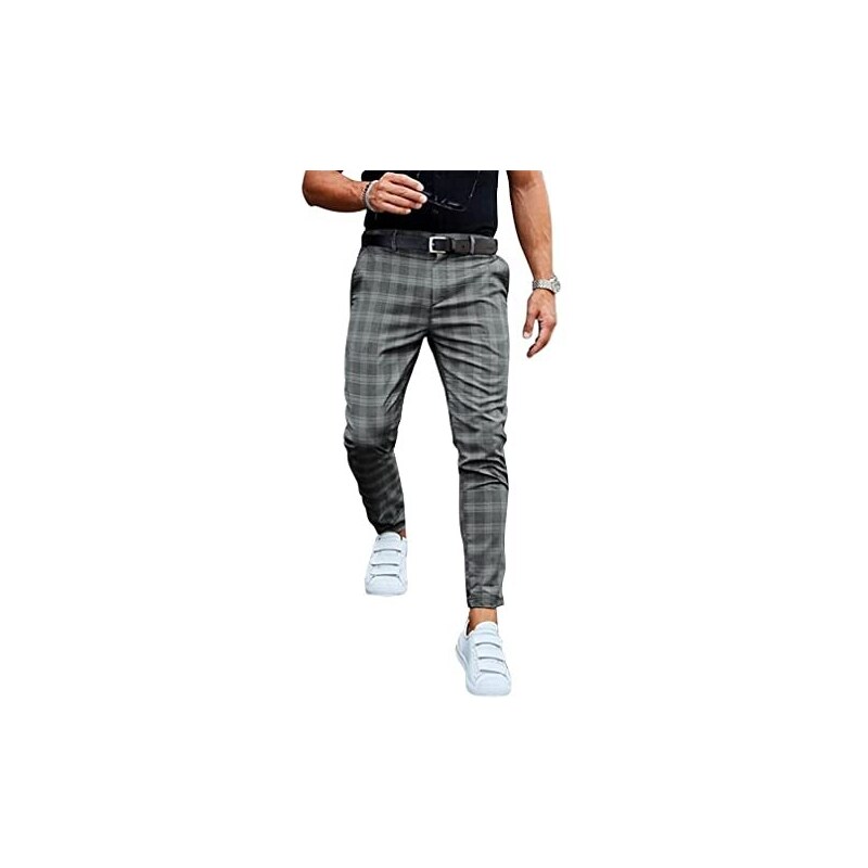 shoperama - Pantaloni da uomo retrò stile anni '70 con e senza motivo da discoteca, motivo bolle, taglia S/M