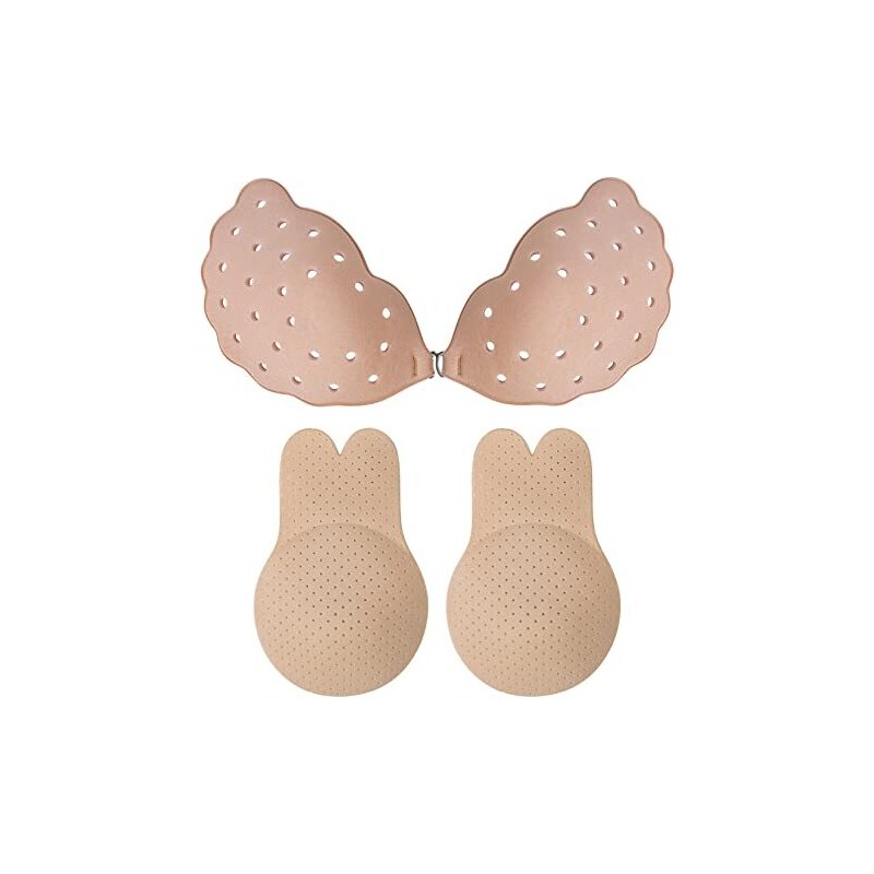 Koqit Reggiseno Autoadesivo Invisibile Push Up - Schiena Nuda E Riutilizzabile, Morbido E Traspirante, Per Abiti Scollati - 3