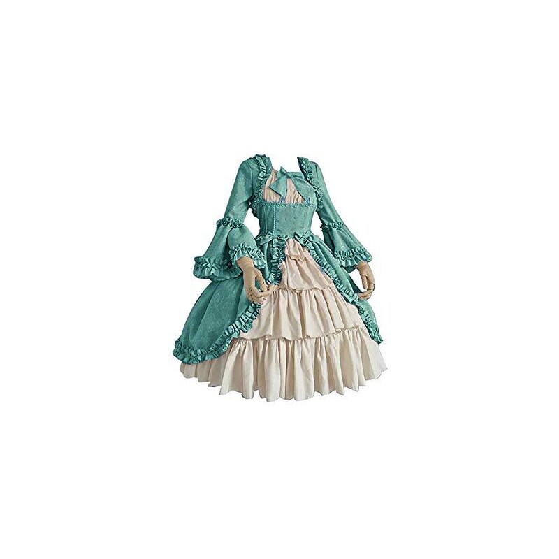 Costume Regina Medievale Verde – Abito Lungo In Velluto Similpelle, Taglia 36-38, Perfetto Per Carnevale E Feste A Tema - 5