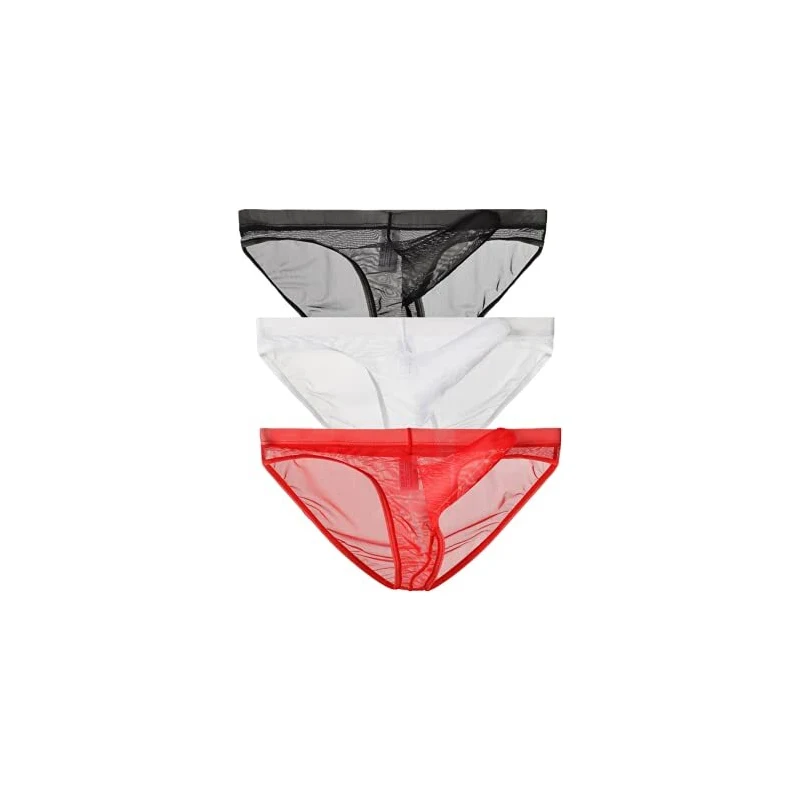 Boxer Da Uomo, In Rete, Sexy, A Rete Trasparente, In Rete Retrò, Biancheria Intima, Nero , XL - Foto 7