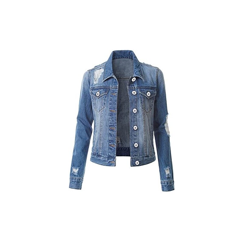 Buffalo David Bitton Womens Knit Denim Jacket (Light Pink, Small