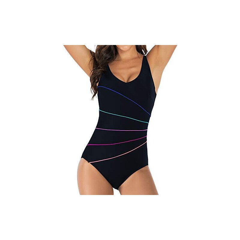 beautyin Costumi da bagno intero da donna Boyleg Costumi da