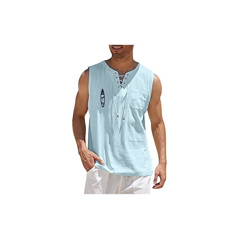 Vestaglia Uomo Canottiera Uomo 100% Cotone - Confezione Tinta Unita Per Palestra, Estate E Allenamento Eastpak Trolley - Foto 14