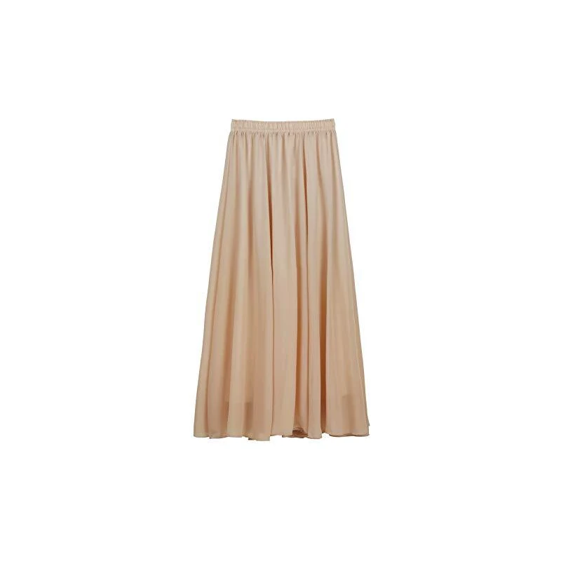 Gonna Lunga Chiffon Donna Con Elastico In Vita - Maxi Gonna A Pieghe Pois Per Estate E Spiaggia - Foto 14