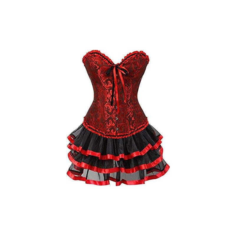 Dress Rouge Vestiti Moulin Rouge Gonna Can Can Con Balze Gonna Can - Main Image