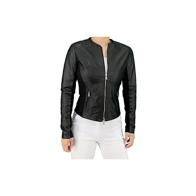 Giacca Donna In Finta Pelle Ecopelle - Modello Oversize Vintage Con Bottoni - Verde Militare Taglia S