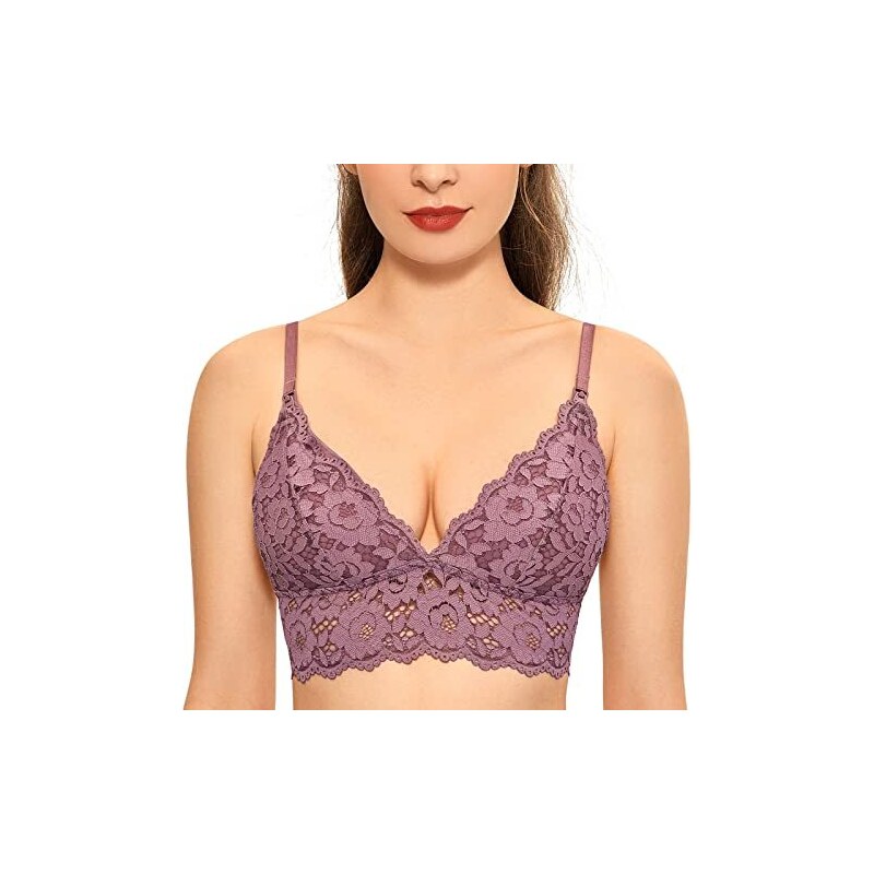 Hot Milk - Warrior - Reggiseno A Balconcino Per Allattamento In Pizzo Nero Con Ferretto Flessibile E Spalline