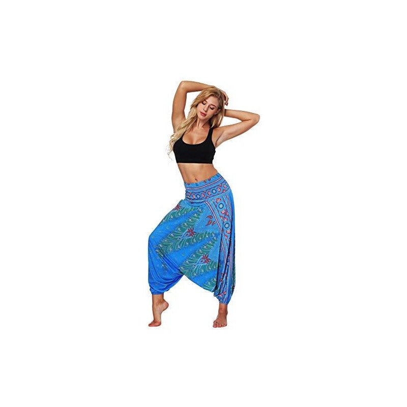 YiZYiF Donna Pantaloni Di Danza Del Ventre India Araba Chiffon - 7