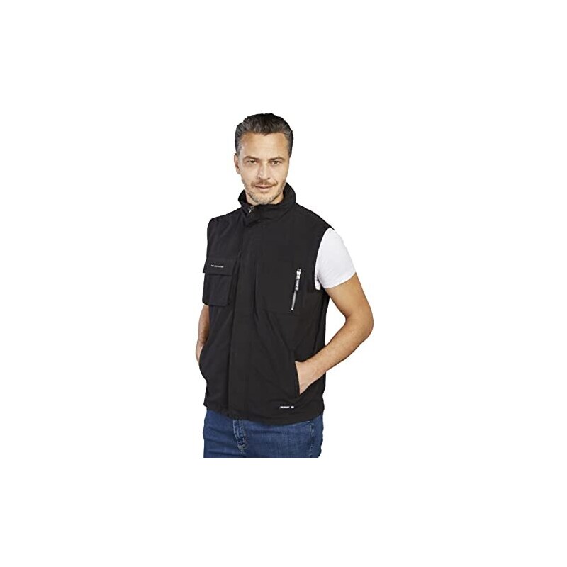 Duke D555 - Gilet da uomo Blake King-size, con cerniera, con cappuccio, taglia 5XL, colore: Blu navy Duke D555 - Gilet da uomo Blake King-size, con cerniera, con cappuccio, taglia 5XL, colore: Blu navy