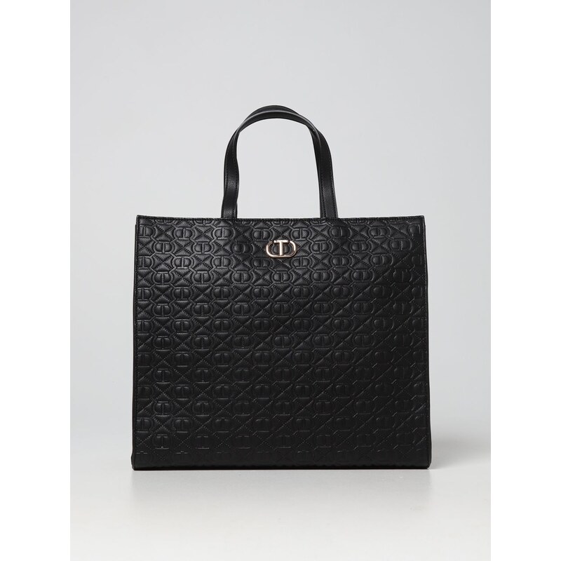 Borsa Twinset in pelle sintetica con logo embossed 