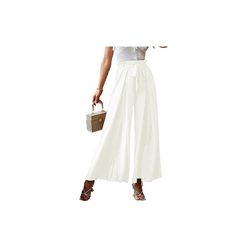 Pantaloni Donna ORANDESIGNE - Vita Alta, Gamba Larga, Tessuto Leggero - Estate 2024 - Foto 8