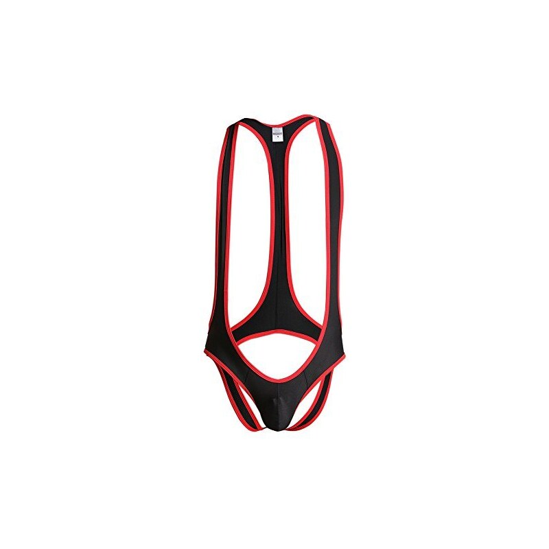 AAMNA Canottiere Da Wrestling Da Uomo Canottiera Body Con Stampa A Righe Bretelle Sospensorio Intimo 120952829