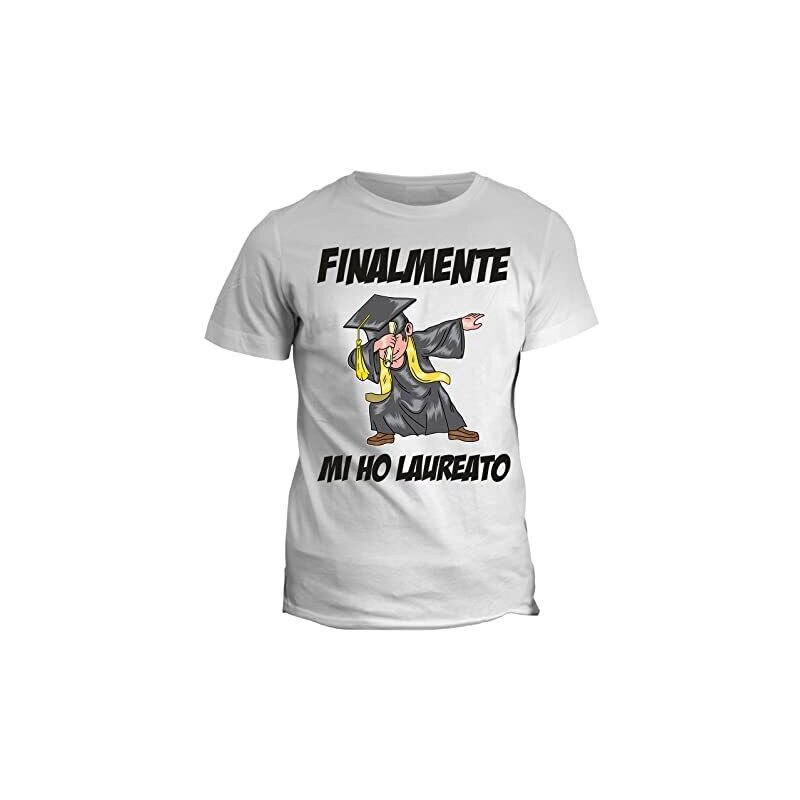fashwork Maglietta Laurea Donna Finalmente Mi Ho Laureato T-Shirt Laureato Divertente Regalo Laurea