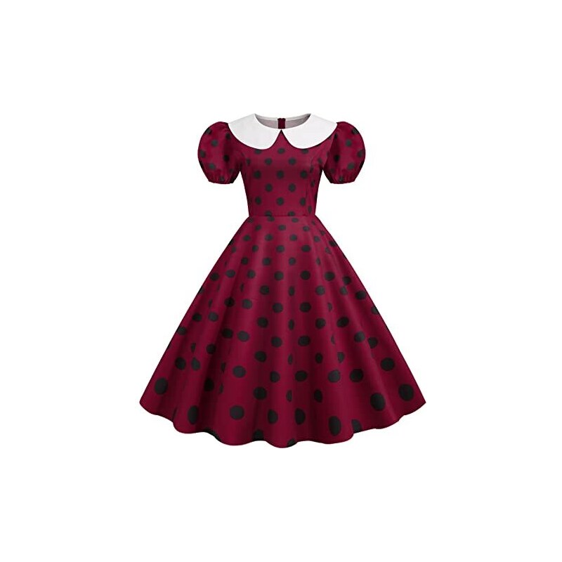 Vestito Donna Vintage Anni 50 - Cotone, Manica Corta, Stile Audrey Hepburn - Foto 11