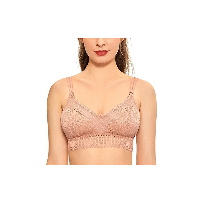 Reggiseno Allattamento MOMANDA - In Pizzo Senza Ferretto Comodo E Sexy - Foto 10