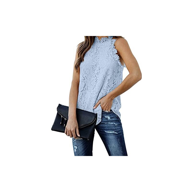 EIRUKON Top Canotta Donna Estivo Elegante Senza Maniche T Shirt Scollo a V Stampa Casual Camicetta Canotta Maglietta Tops Classico Spiaggia Tank Top Donna,Bianco,S