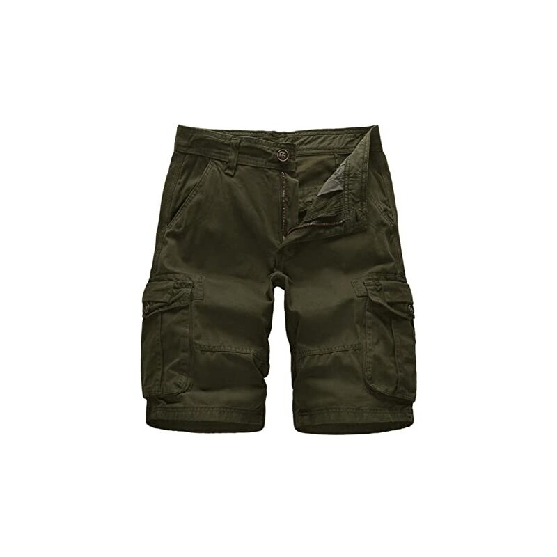 MJGkhiy Pantaloni Cargo Uomo Corti Eleganti Pantaloni Da Lavoro - Foto 7