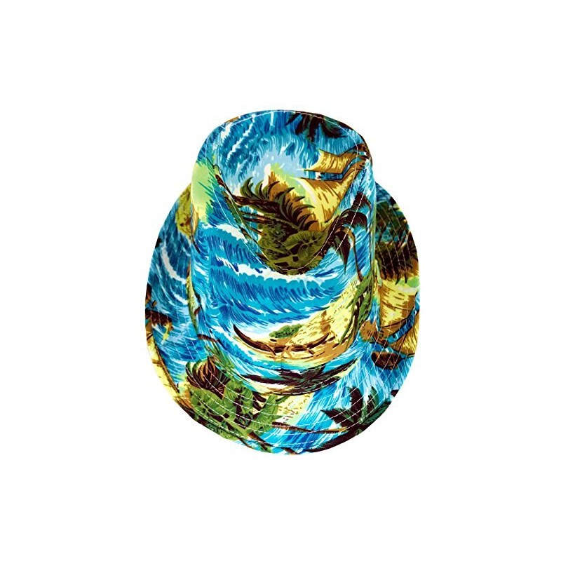 Cappello Della Secchio Unisex 100% Cotone Ricamo Cappello Packable Estate Viaggio Spiaggia Visiera Sole Esterno Cap, Fiore-blu/giallo, Taglia unica