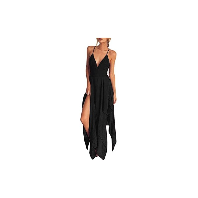 MILONT delle Donne Sexy Backless Aderente Maxi Abiti Senza Maniche