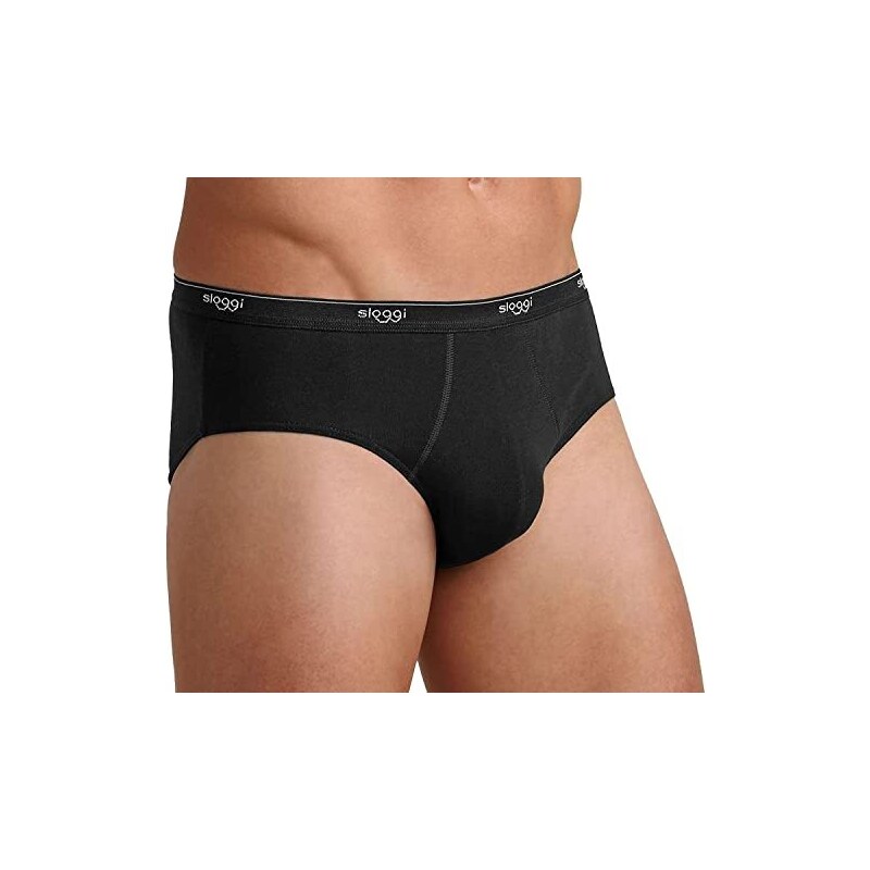 Lot De 6 Boxers Courts Sloggi Pour Homme - Coton élastique, Couleur Blanc/gris/noir, Taille 6, Neuf Avec étiquettes