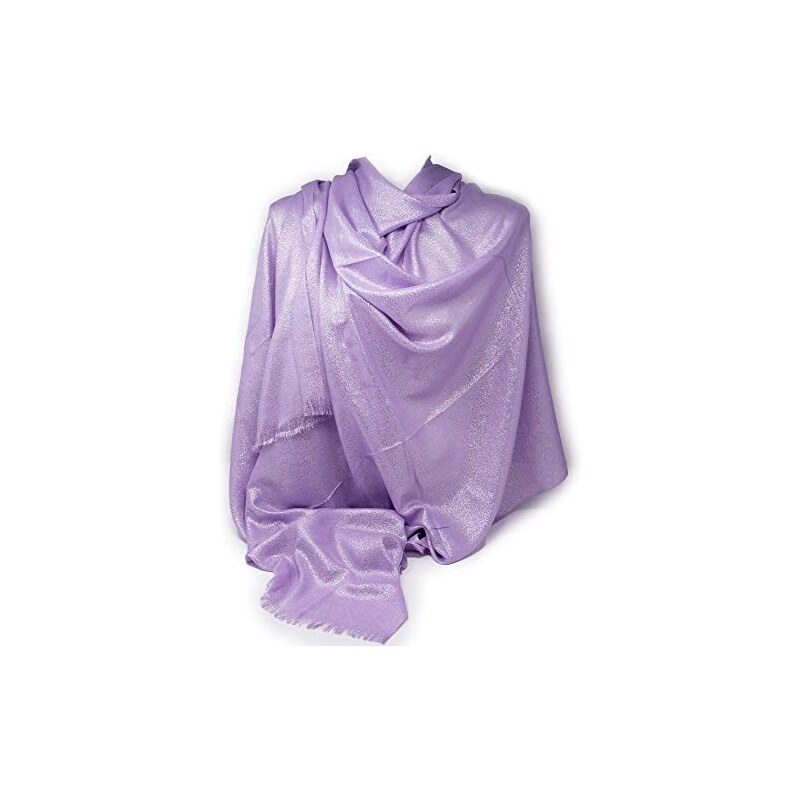 Sciarpa Metallizzata Glitter Scialle Brillante Foulard Donna Coprispalle Blu Argento 7438633415541 - Foto 8