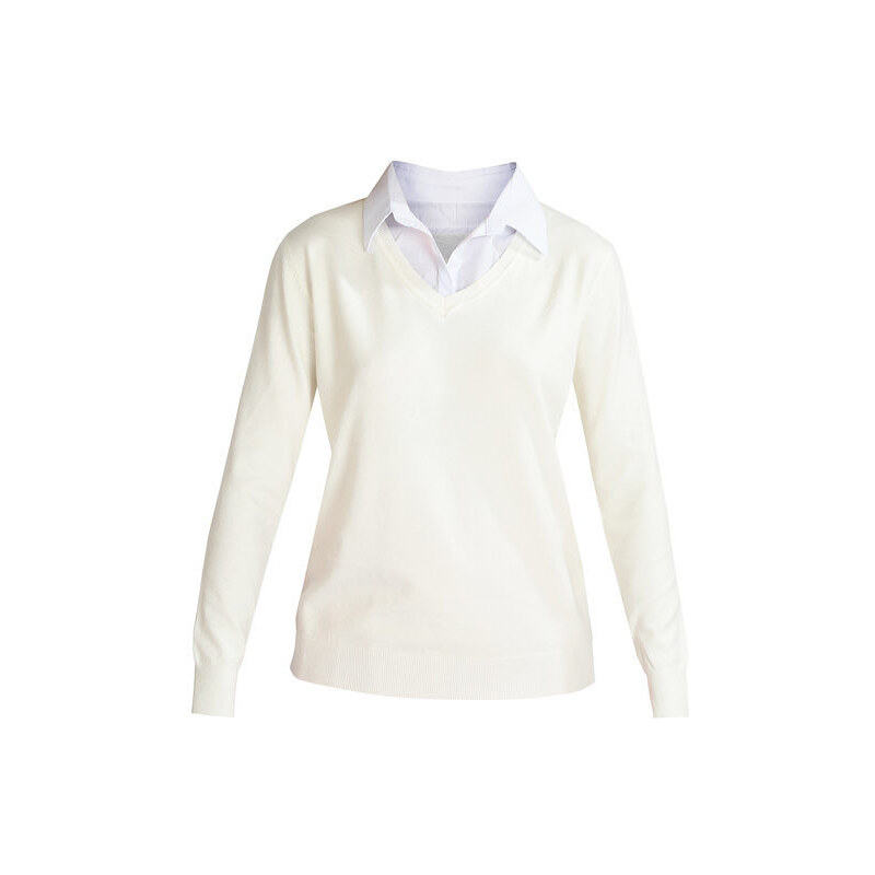 Solada Pullover Donna Con Camicia Bianco Taglia M/l