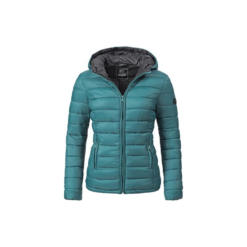 Giubbotto Trapuntato BOLF Classic Donna Con Cappuccio - Mezza Stagione, Tinta Unita Sportiva