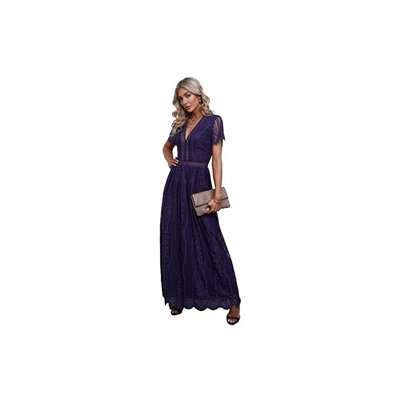 ORANDESIGNE Vestiti Cerimonia Donna Eleganti Lunghi Curvy Scollo V Abiti Da Damigella Senza Maniche Vestiti Matrimonio Tinta Unita Abito Cocktail Mare Spiaggia Bianco 02 Xl 110943087