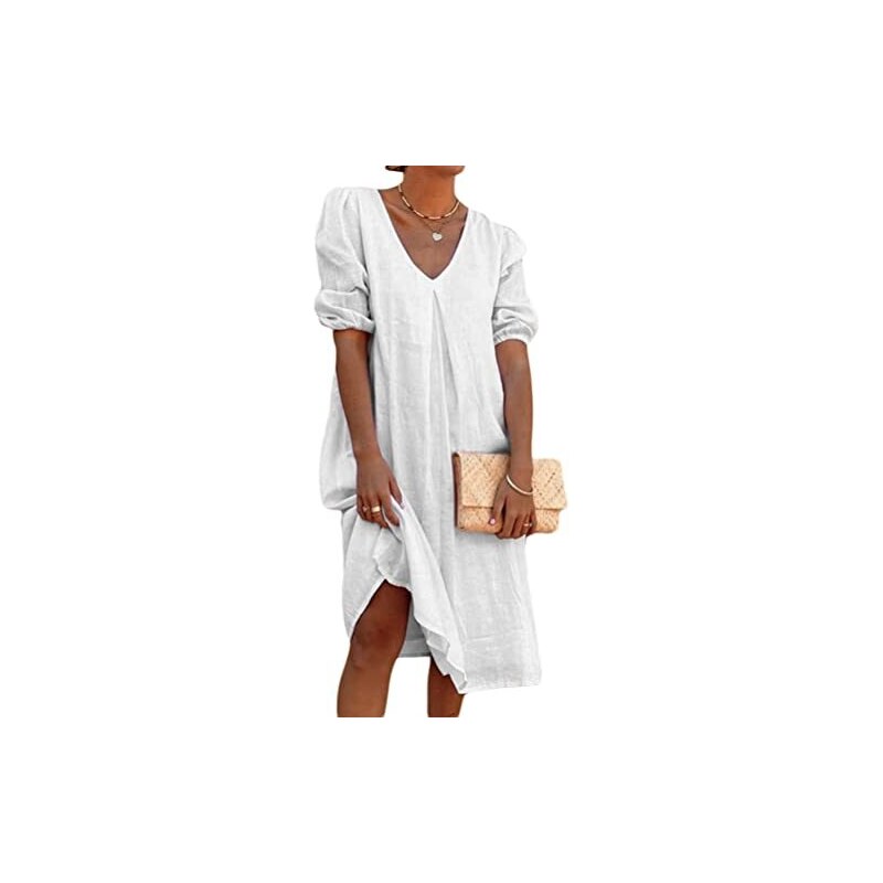 QUIIN21 ABITO CHEMISIER CURVY PER DONNA E RAGAZZA TAGLIE COMODE