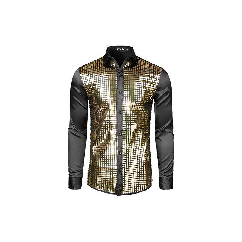 JOGAL Camicia da uomo con paillettes Magliette a Italia