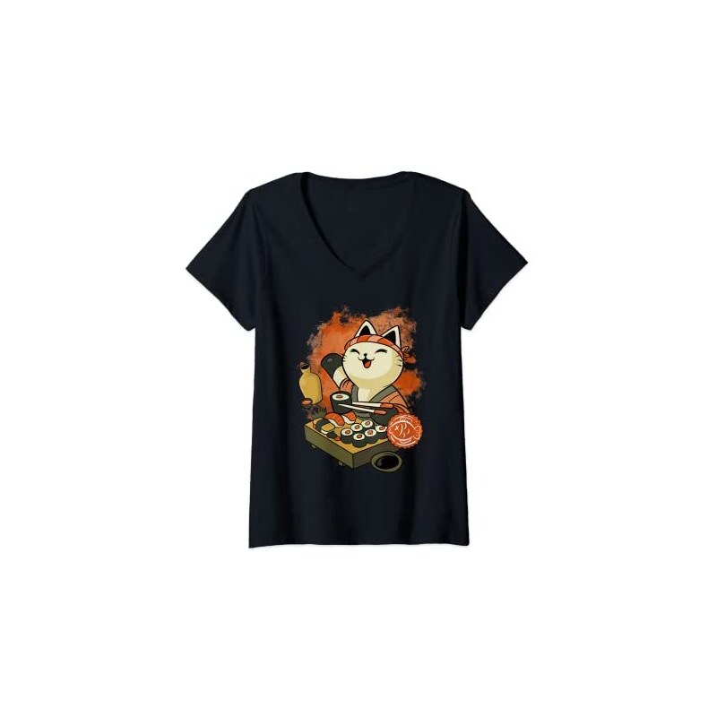 Stampa Con Simpaticoolto Di Gatto Con Baffi Di Gatto T-shirt da uomo con stampa posteriore