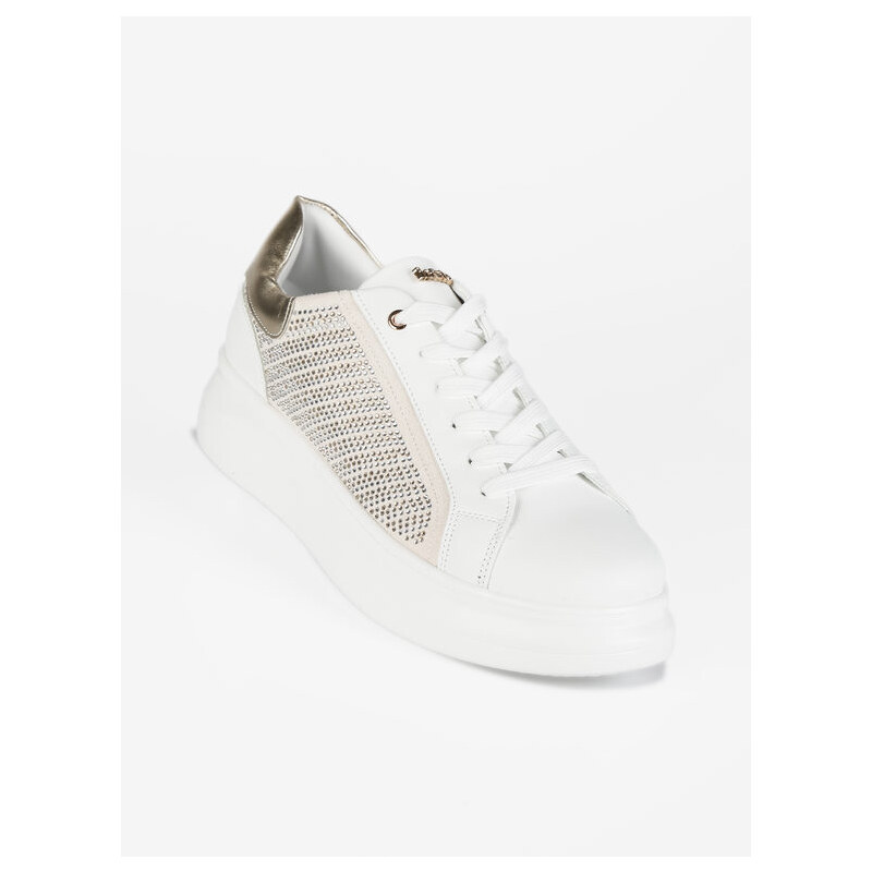 Inblu Sneakers Donna Con Strass Basse Bianco Taglia 38