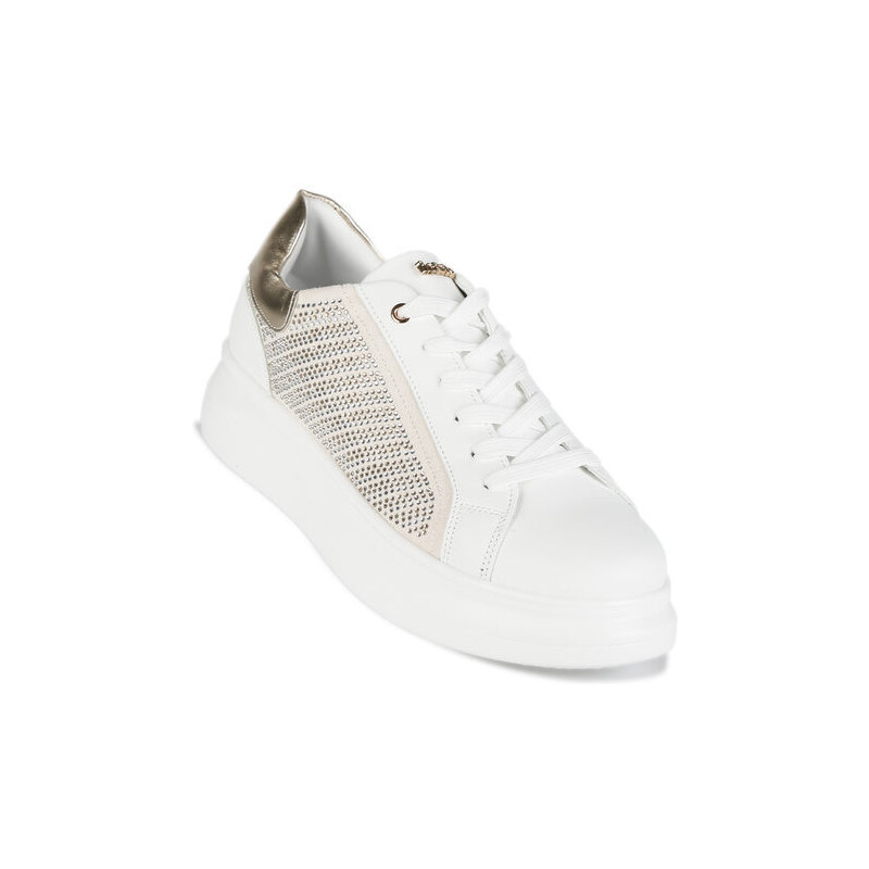 Inblu Sneakers Donna Con Strass Basse Bianco Taglia 38
