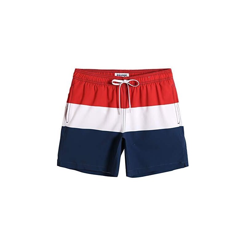 MaaMgic Pantaloncini Da Bagno Uomo 4 Way Stretch Per Vacanze Estive Asciugatura Rapida Costume Da Spiaggia Piscina Multicolori Rimanenza Blu M 103492330