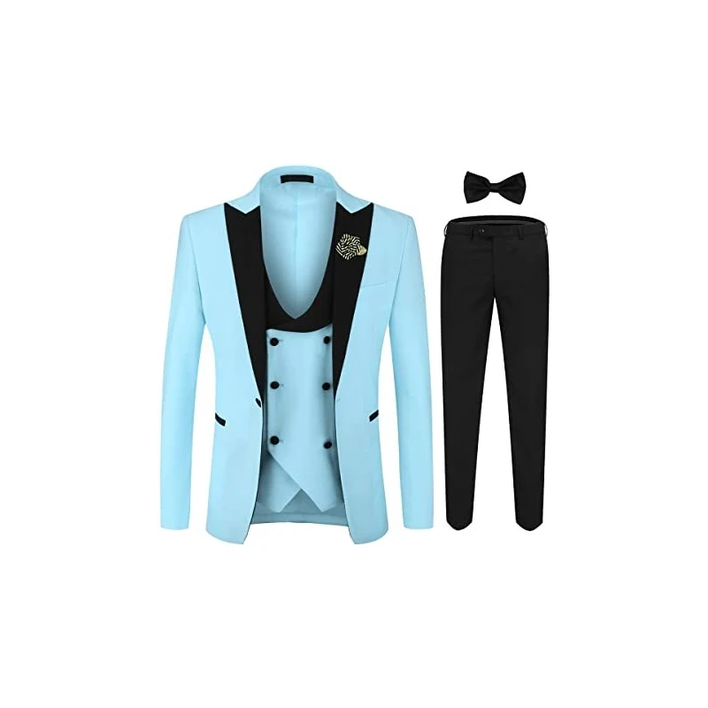 Abito Per Matrimonio Abito Da Uomo In Seersucker A Righe Nere - Completo Moderno 2 Pezzi (Giacca E Pantaloni) Per Cerimonia Ed Estate Abito Moderno