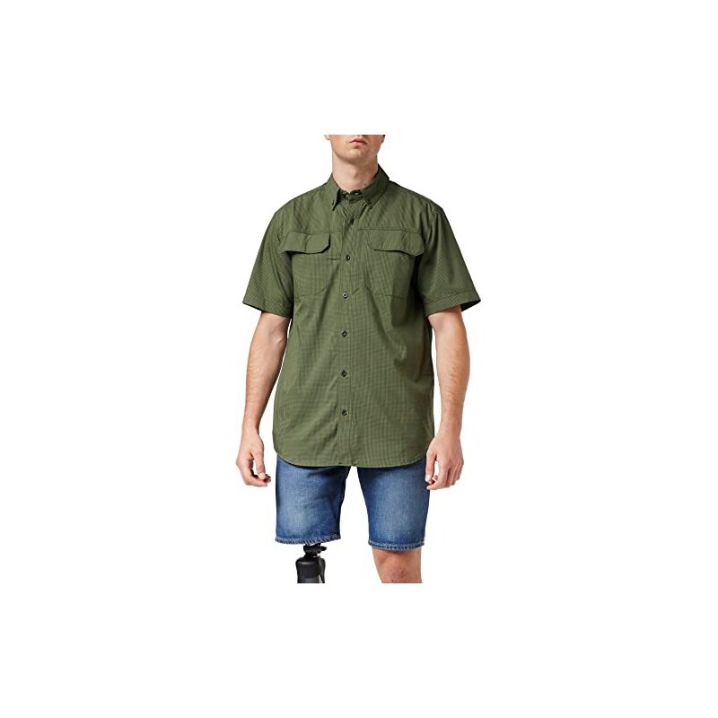 Camicia uomo BRUNO Iron manica corta, tessuto traspirante