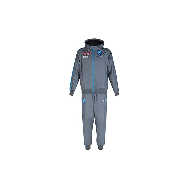 SSC NAPOLI Season 21/22 Linea Rappresentanza Uefa Tuta Con Cappuccio Ligne Représentation UEFA