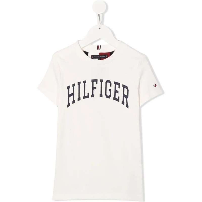 Tommy Hilfiger Junior T-shirt Varsity con ricamo - Bianco