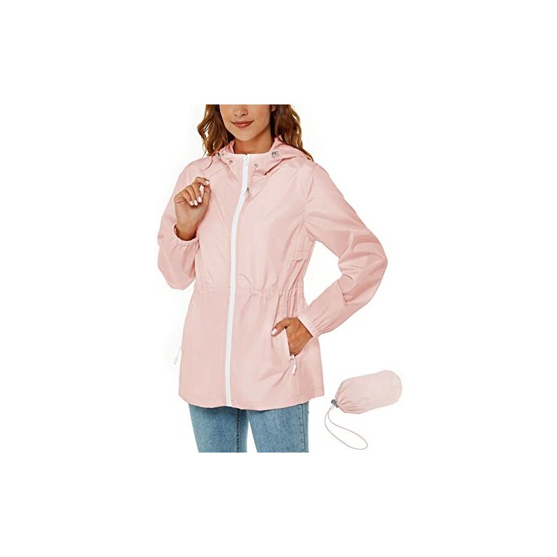 Rapbin Impermeabile Donna Giacca Impermeabile Cappotti da pioggia