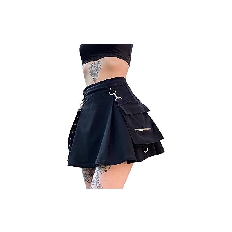Gonna A Pieghe Vita Alta Per Donna: Uniforme Scolastica, Cerniera Laterale, Taglie 10-20, Colori Nero, Blu Navy, Grigio