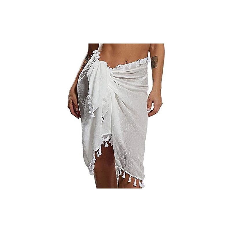 GURU SHOP Bali Batik - Vestito da Sarong, da spiaggia, da uomo, con gufo/blu, sintetico, taglia unica, 160 x 100 cm, Gufo/blu, Taglia unica