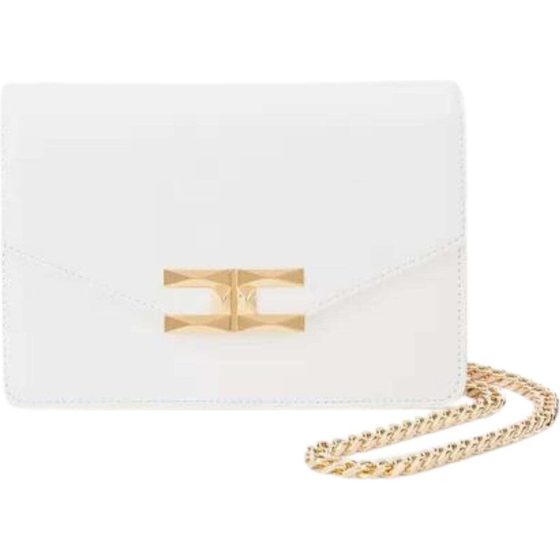Elisabetta Franchi borsa a spalla con logo iconico nero main image 1