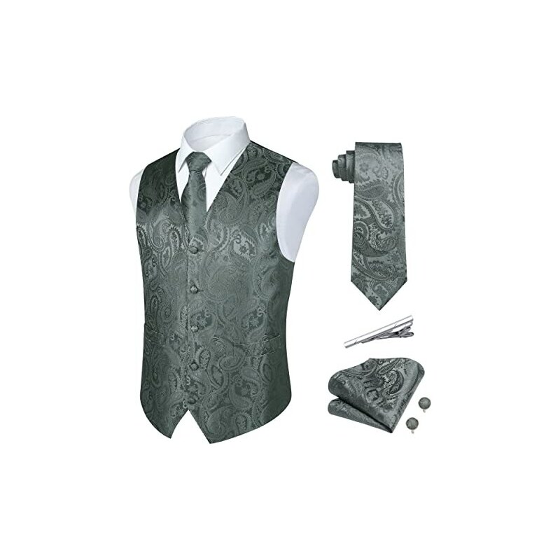 Floerns Gilet Elegante Donna – Blazer Halter Senza Maniche In Tessuto Floreale Jacquard – Taglie S-XL