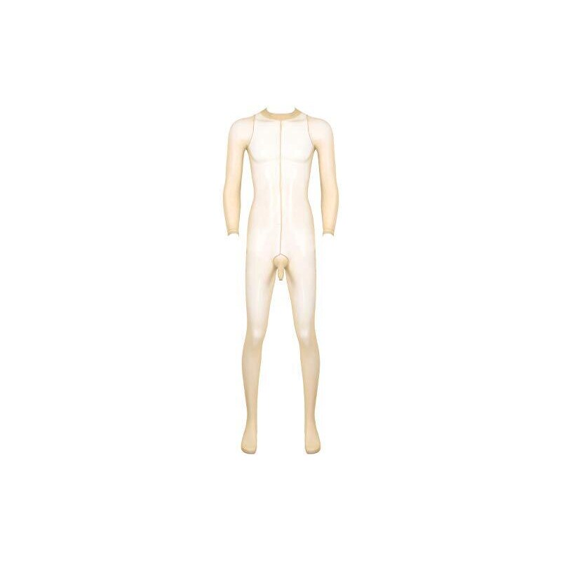 TiaoBug Body da Uomo Sexy Hot per Sesso Bodysuit a Manica Lunga Camicia da  Notte Prospettiva in Pizzo Babydoll Bodystocking Elastico Sleepwear Erotico  Costume Carnevale Nudo Taglia Unica 