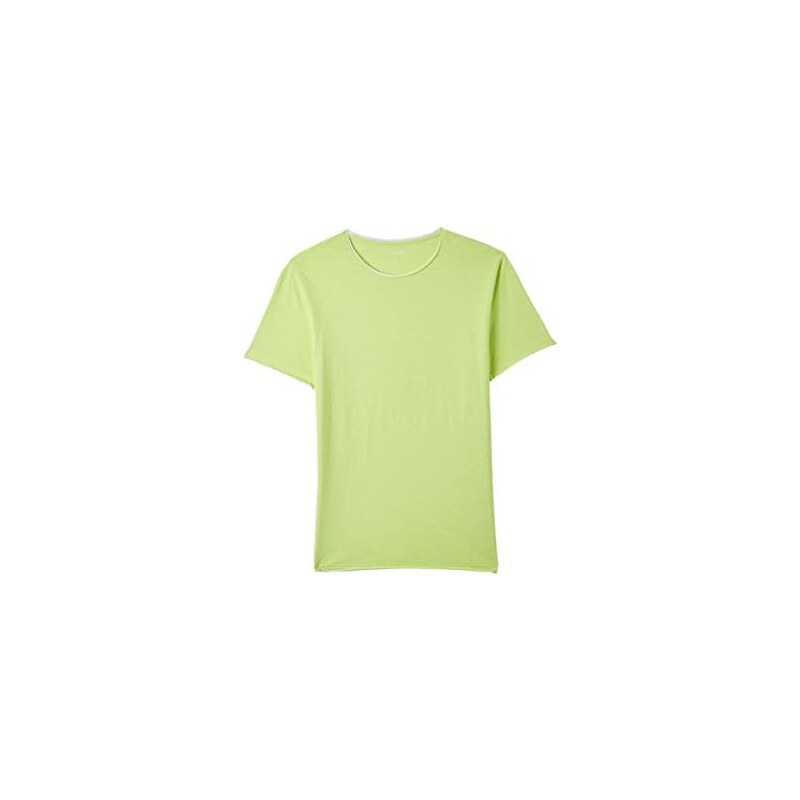 Maglietta da uomo a maniche corte, estiva, in cotone, con maniche raglan e stampa a lettere, a maniche corte, scollo rotondo, motivo floreale, alla moda, bianco, S